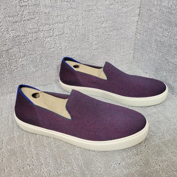 Rothy's The Sneaker Fig Python Purple Slip On Shoes Women’s Size US 7.5 9.5 - Picture 1 of 10